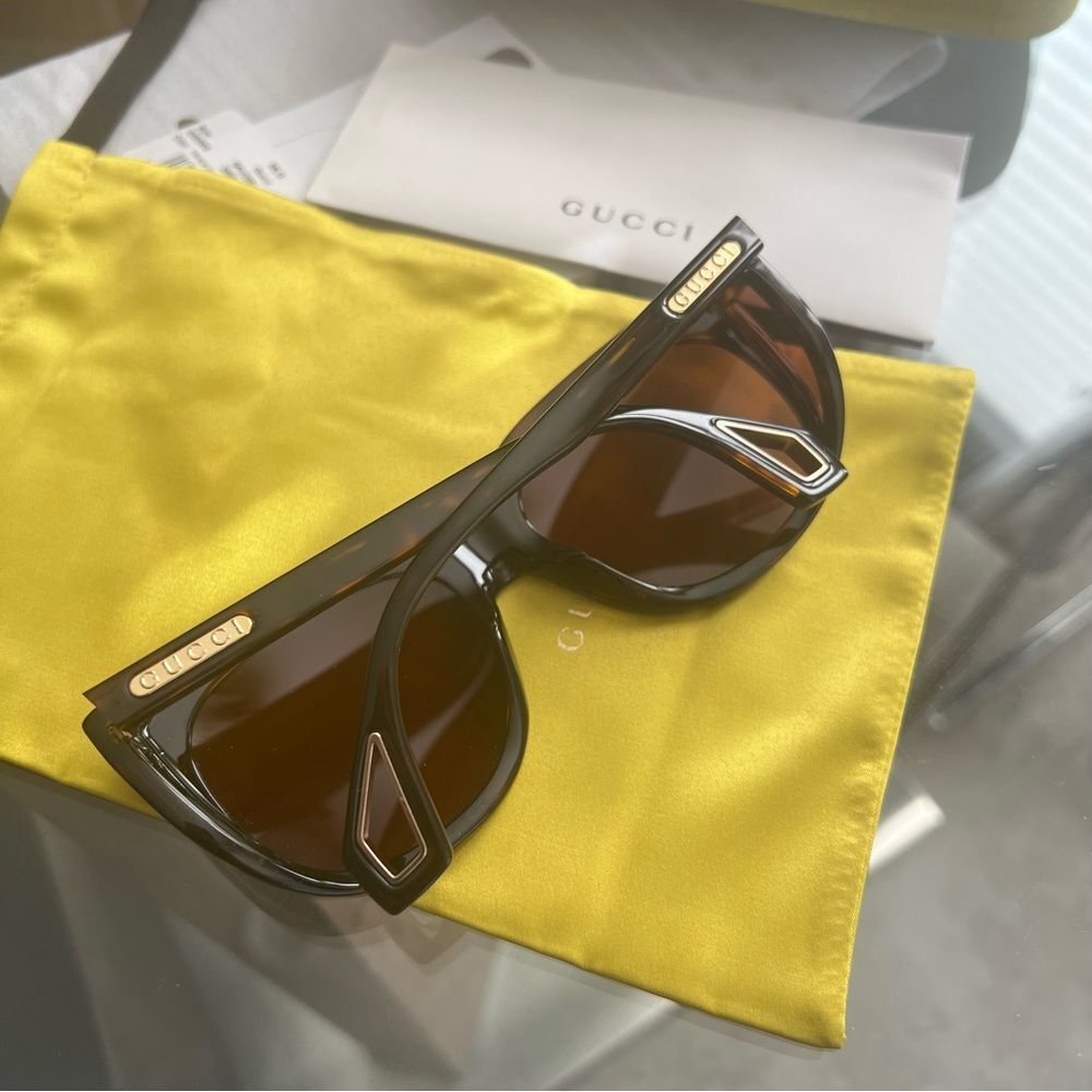 Gucci Fashion Sunglasses in Havana Brown, NWT, Full Inclusion - Picture 6 of 15